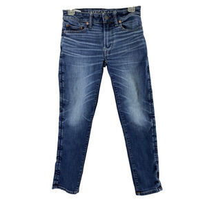American Eagle Jeans Boys 25 x 26‎ Airflex Temp Tech Blue Dark Wash Denim